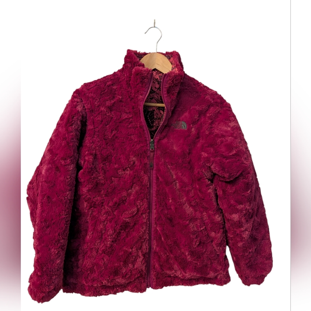 THE NORTH FACE Girls Reversible Mossbud Swirl Jacket Size XL (18) Pink